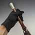 1932 British Vintage Men's Umbrella, Woven Pattern, Sterling Silver, Round Handle, 87cm
